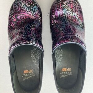 Dansko XP 20 Women's Iridescent Multi Colored Patent Clogs